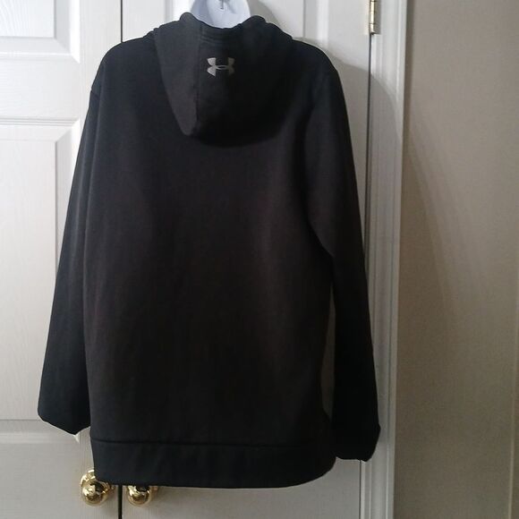 Under Armour Storm loose  black camo hooded sweatshirt sherpa lined Sz L EUC - Picture 5 of 9